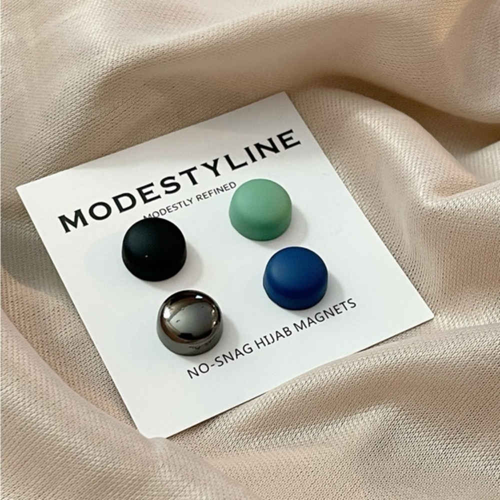 Modestyline No-Snag Hijab Magnet 4 pairs Hijab Magnets strong hijab magnets